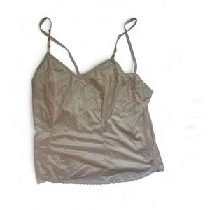 Vintage  Lace Trim Cami‎ Top woman's S| M  Adjustable Strap Tank Top Blouse